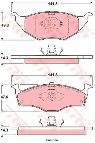 TRW Set plăcuțe de frână, frână cu disc GDB1375
