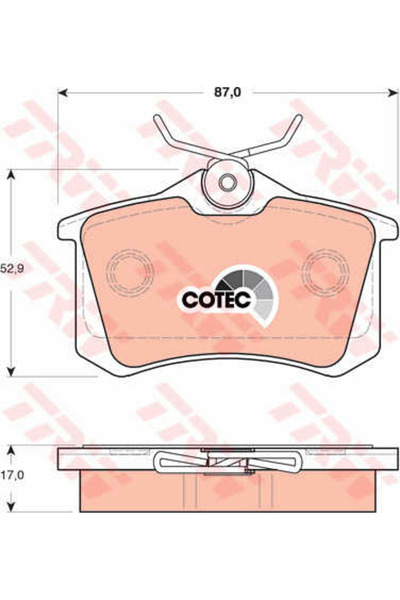 TRW Brake Pad Set, disc brake GDB1504