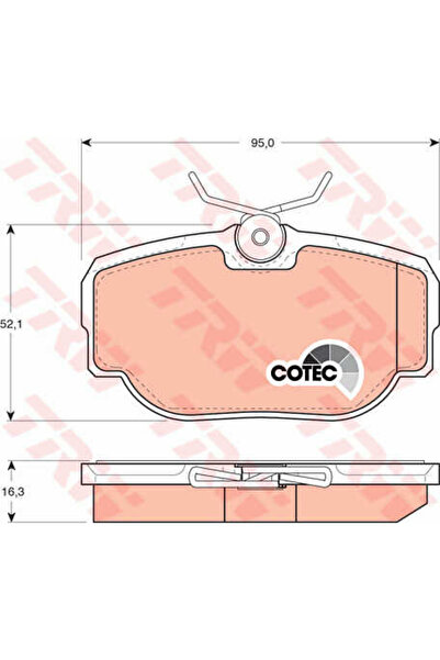 TRW Σετ τακάκια φρένων, δισκόφρενο Gdb1155 Land Rover Discovery II/Range Rove...