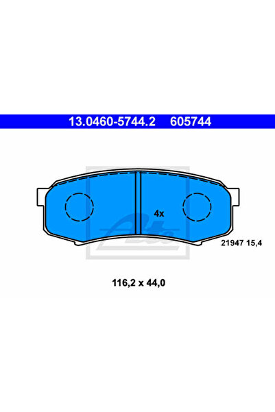 Ate Set plăcuțe de frână, frână cu disc 13.0460-5744.2