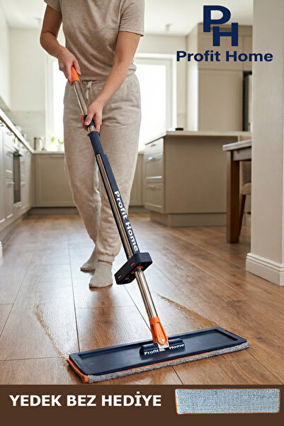 Profit Home Büyük Boy Kendinden Sıkmalı Paspas Yedek Bez Hediyeli