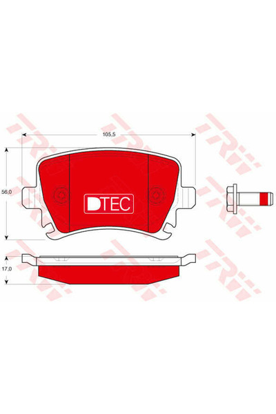 TRW Brake Pad Set, disc brake GDB1622DTE