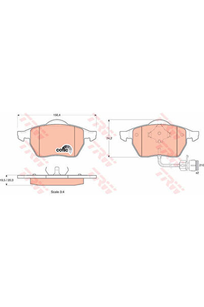 TRW Set plăcuțe de frână, frână cu disc GDB1049