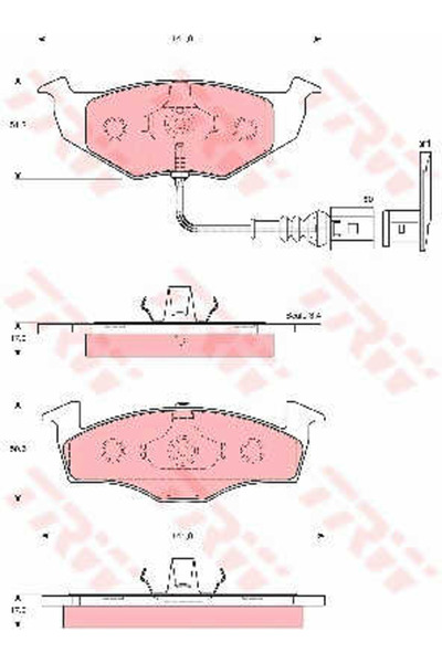 TRW Brake Pad Set, disc brake GDB1586