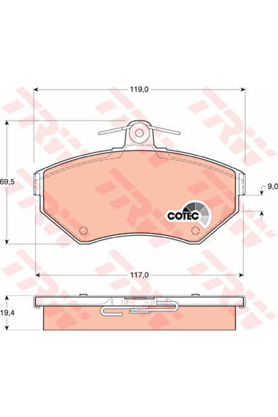 TRW Set plăcuțe de frână, frână cu disc GDB1266