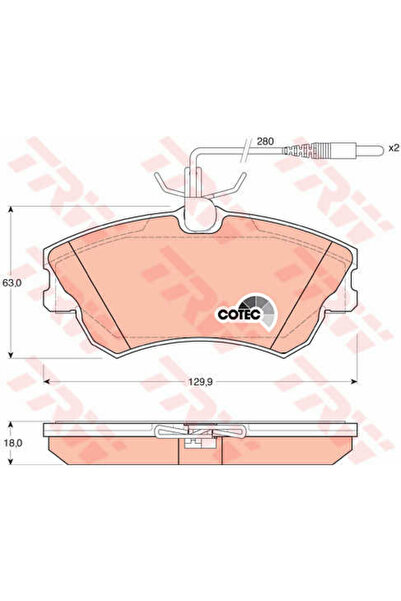 TRW Set plăcuțe de frână, frână cu disc GDB1270