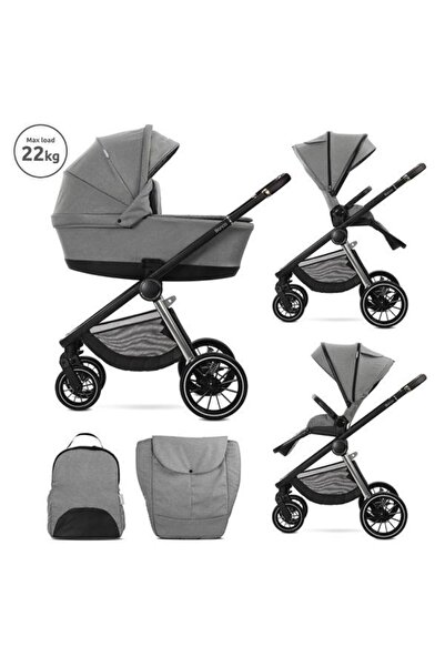 LORELLİ Καρότσι Bianca 2 σε 1 με πορτ-μπεμπέ, σκελετός αλουμινίου, έως 22 kg,...