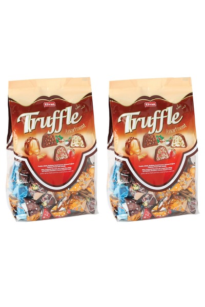 Elvan SET 2 BUCĂȚI - Truffle Quadro Mix Asortat de Ciocolată și Alune 1kg