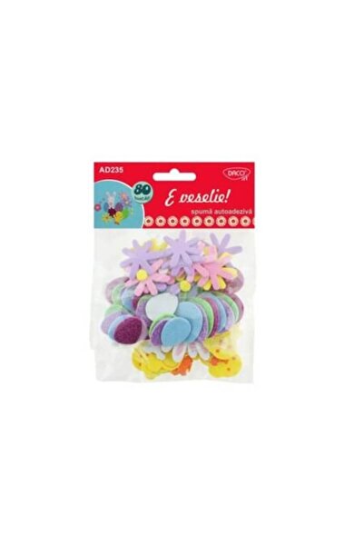Daco Spumă autoadezivă, 80 buc/set, Model E Cheerfulness, Multicolor, Accesor...
