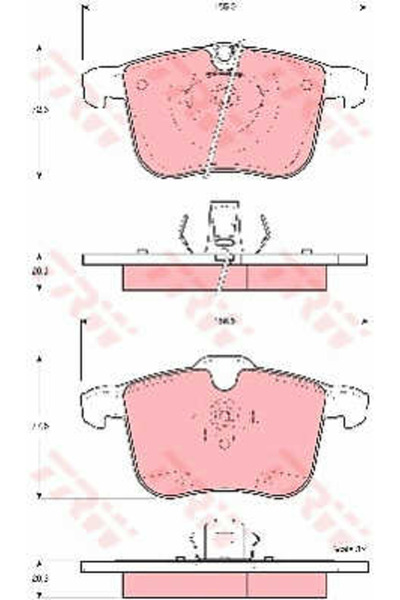 TRW Brake Pad Set, disc brake GDB1567