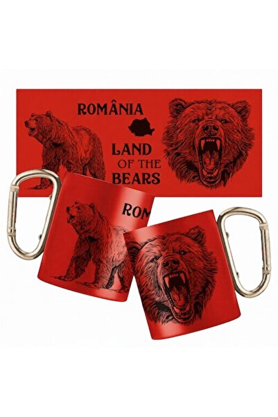 OEM Red Stainless Steel Mug with Carabiner