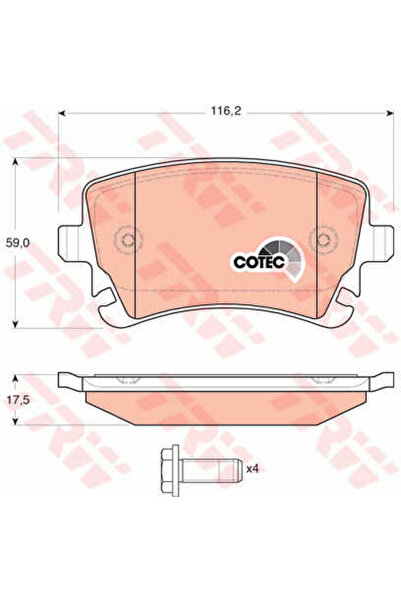 TRW Brake Pad Set, disc brake GDB1516