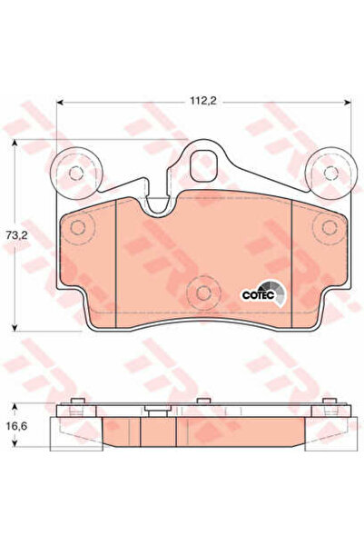 TRW Set plăcuțe de frână, frână cu disc GDB1653