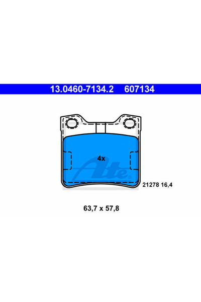 Ate Σετ τακάκια φρένων, δισκόφρενα 13.0460-7134.2
