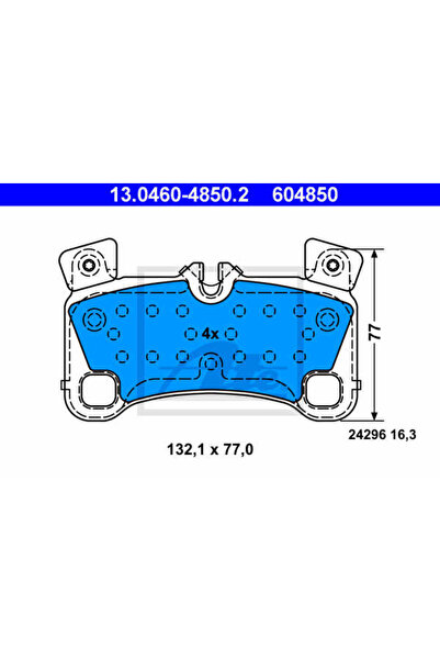 Ate Set plăcuțe de frână, frână cu disc 13.0460-4850.2