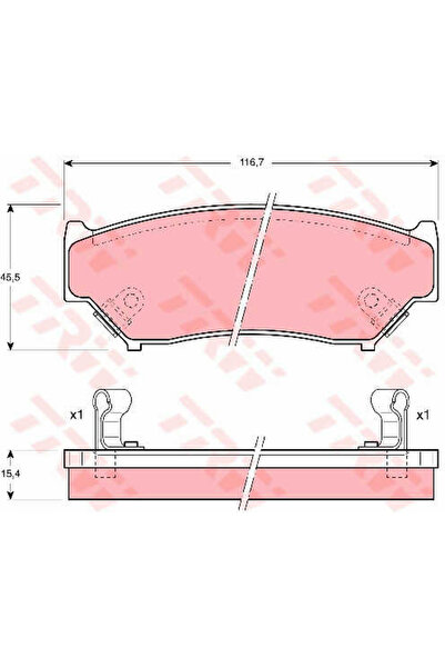 TRW Set plăcuțe de frână, frână cu disc GDB1174