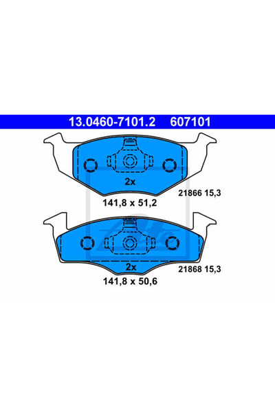 Ate Set plăcuțe de frână, frână cu disc 13.0460-7101.2