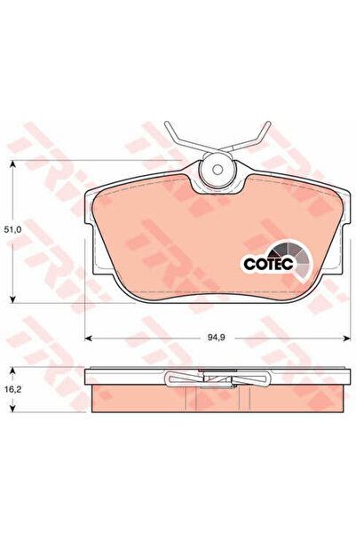 TRW Set plăcuțe de frână, frână cu disc GDB1325