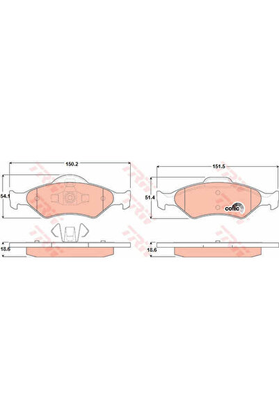 TRW Set plăcuțe de frână, frână cu disc GDB1418