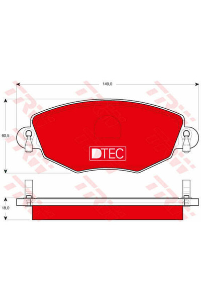 TRW Set plăcuțe de frână, frână cu disc GDB1434DTE