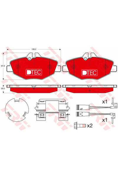 TRW Set plăcuțe de frână, frână cu disc GDB1542DTE