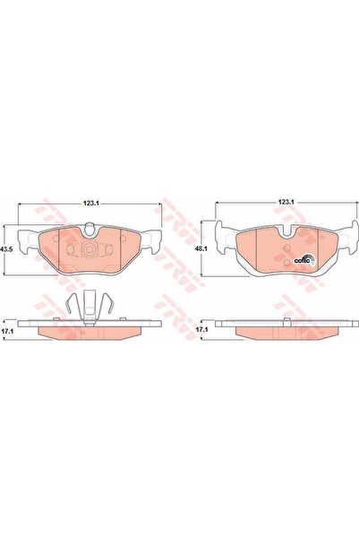 TRW Set plăcuțe de frână, frână cu disc GDB1626