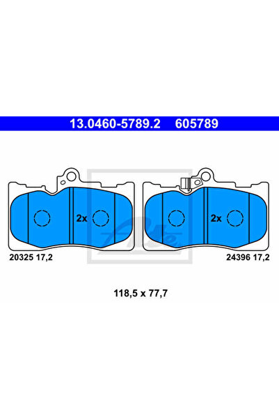 Ate Set Placute Frana,Frana Disc 13.0460-5789.2 Lexus Gs/Is Ii/Is Iii Toyota ...