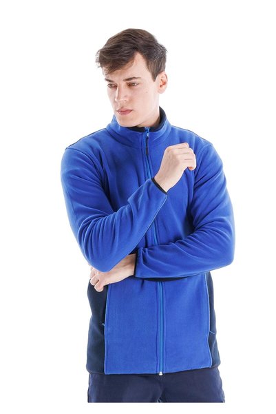 Frekans İş Güvenliği İş Kıyafetleri Safesawa Alp Unisex Polar Jacket Cobalt Blueblue-Black 3106