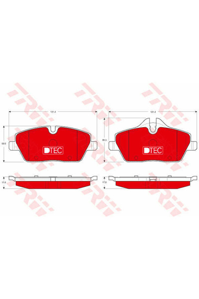 TRW Brake Pad Set, disc brake GDB1611DTE