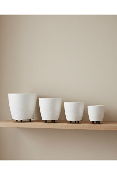 CT STONES Vază albă cu 4 compartimente