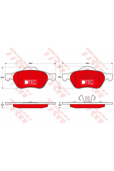 TRW Brake Pad Set, disc brake GDB1687DTE