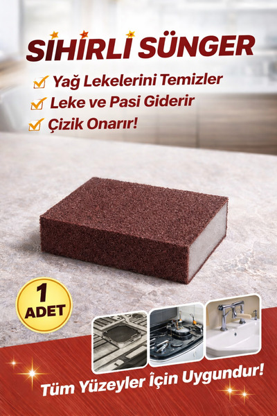 KEA Üstün Temizlik Sağlayan Güçlü Sihirli Sünger ile Kusursuz Parlak Yüzeyler