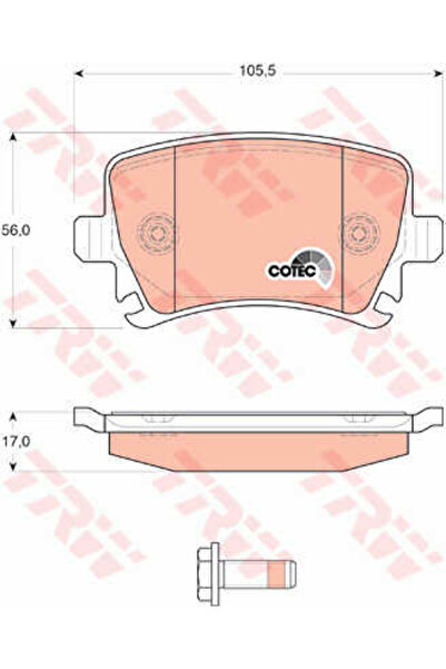 TRW Set plăcuțe de frână, frână cu disc GDB1622
