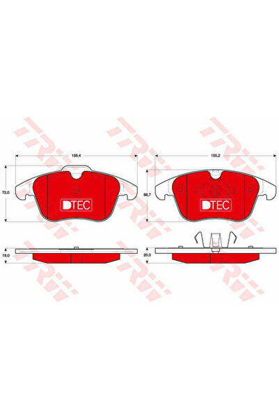 TRW Brake Pad Set, disc brake GDB1683DTE