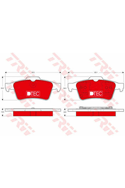 TRW Σετ τακάκια, δισκόφρενα GDB1469DTE