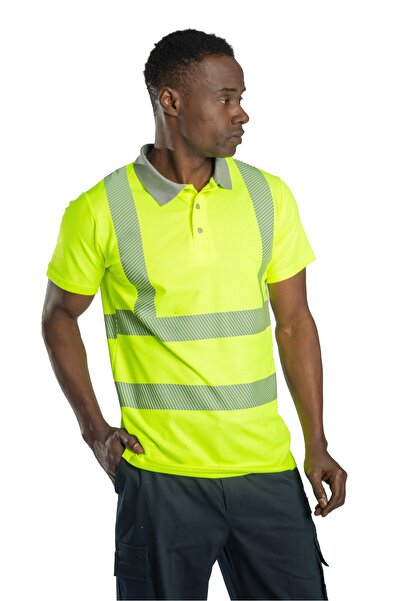 Frekans İş Güvenliği İş Kıyafetleri Safesawa Alaska Hi-Vis Polo T-Shirt Neon ...