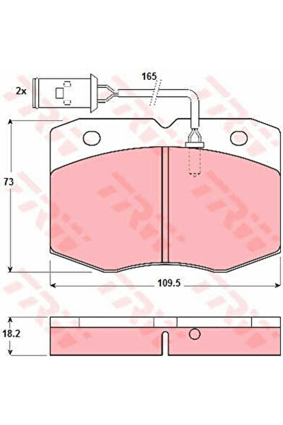 TRW Set plăcuțe de frână, frână cu disc GDB1111