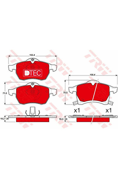 TRW Set plăcuțe de frână, frână cu disc GDB1350DTE