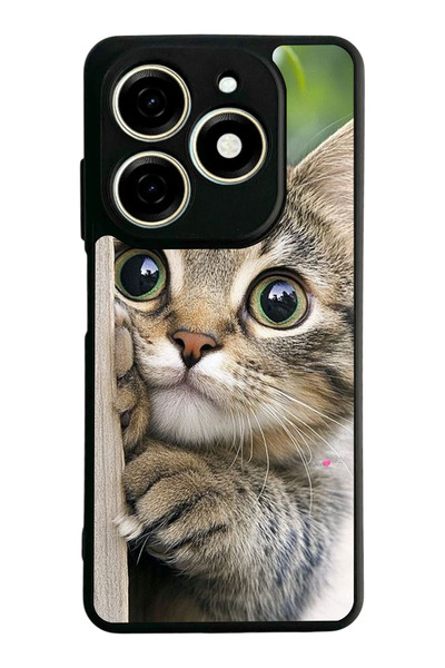 TECNO Spark 20 / 20C Compatible Printed, Matte Black, Soft Silicone, Protecti...