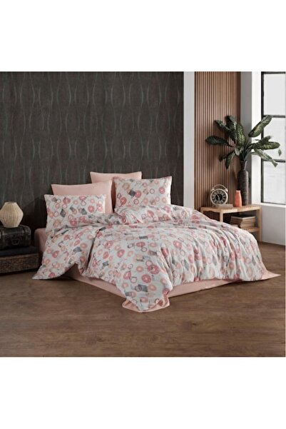 Studio Casa Lenjerie pat dublu Bubble Rose Studio Casa, Polycotton, Multicolor