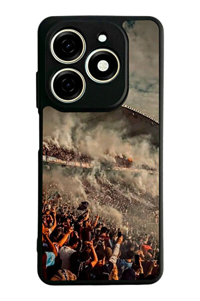 TECNO Spark 20 / 20C Compatible Printed, Matte Black, Soft Silicone, Protecti...