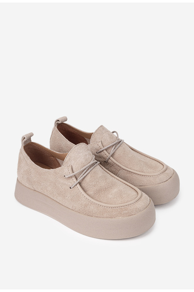 Dasha Pantofi dama NUR bej din piele intoarsa 41