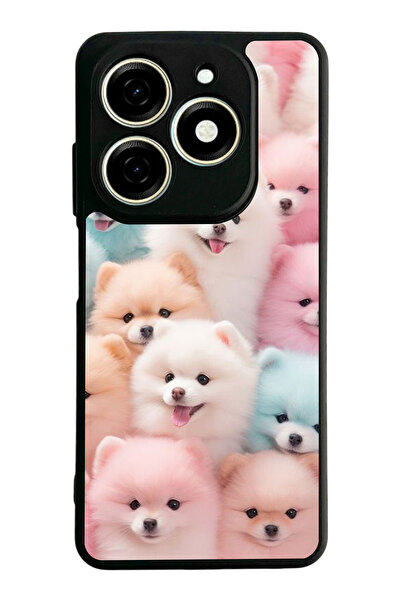 TECNO Spark 20 / 20C Compatible Printed, Matte Black, Soft Silicone, Protecti...