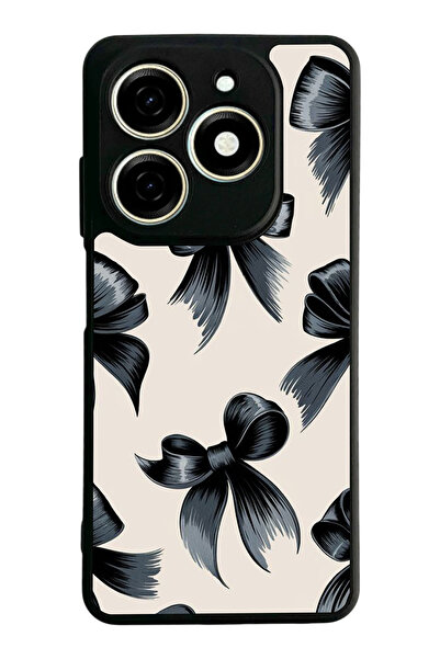 TECNO Spark 20 / 20C Compatible Printed, Matte Black, Soft Silicone, Protecti...