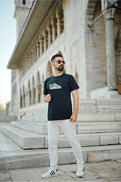 Rabona Fashion Μπλουζάκι Unisex με υφή και κέντημα σε στυλ αθλητικού παπουτσιού