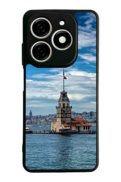 TECNO Spark 20 / 20C Compatible Printed, Matte Black, Soft Silicone, Protecti...