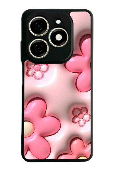 TECNO غطاء متوافق مع Spark 20 / 20C، مطبوع، أسود غير لامع، سيليكون ناعم، واقي...