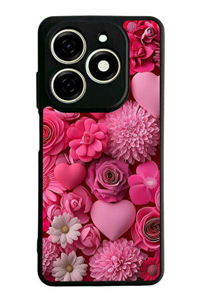 TECNO غطاء متوافق مع Spark 20 / 20C، مطبوع، أسود غير لامع، سيليكون ناعم، واقي...