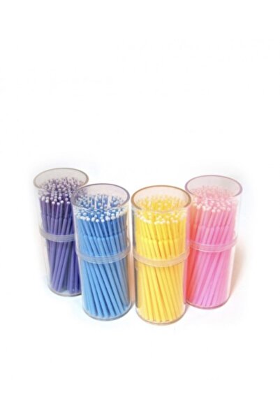 GIRLS CORNER Micro-applicators with fluff 100 pieces - different colors