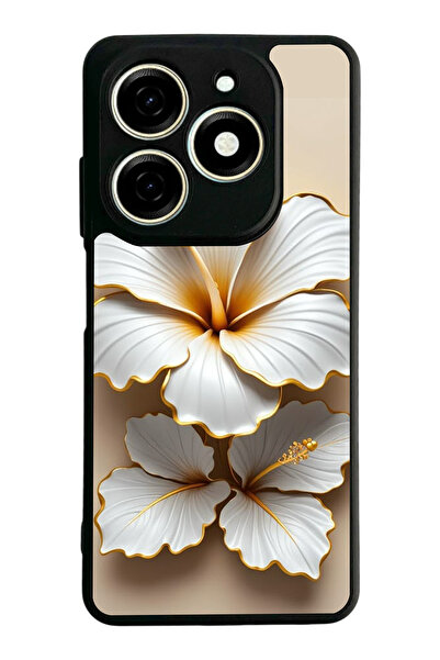 TECNO Spark 20 / 20C Compatible Printed, Matte Black, Soft Silicone, Protecti...